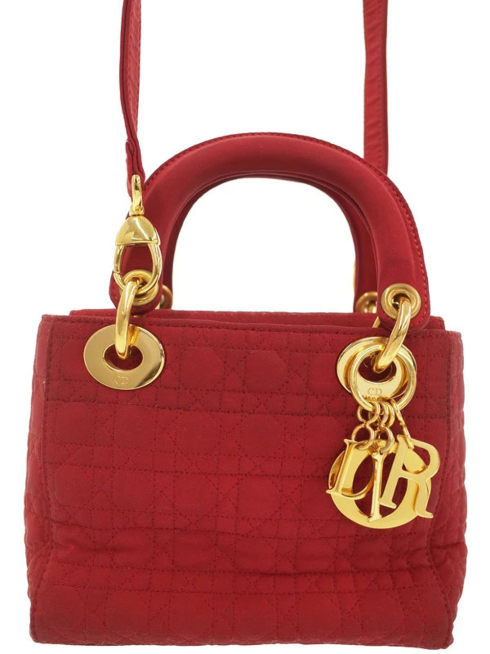 Christian Dior Cannage Lady Dior Bag quilted cannage Red